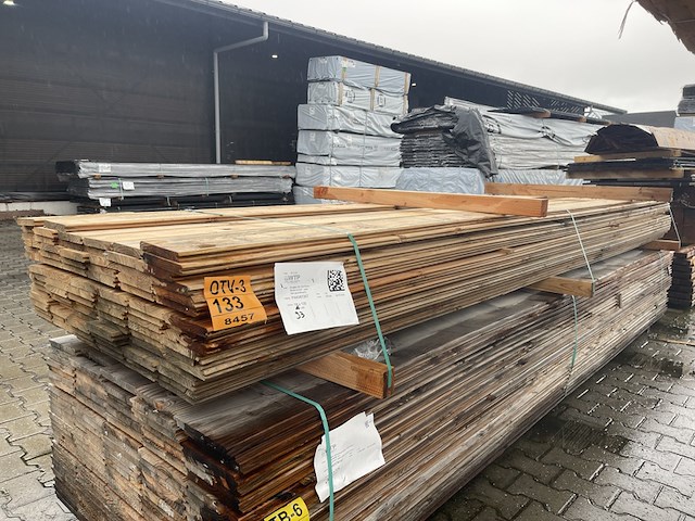 Ca. 93x douglas veer en groef, 18x145mm, lengte 400cm - afbeelding 2 van  3
