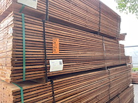 Ca. 93x guyana teak beschoeiingsplanken, 20x150mm, lengte 14/300cm, 79/350cm - afbeelding 4 van  4