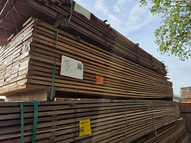Ca. 93x guyana teak beschoeiingsplanken, 20x150mm, lengte 14/300cm, 79/350cm - afbeelding 4 van  4