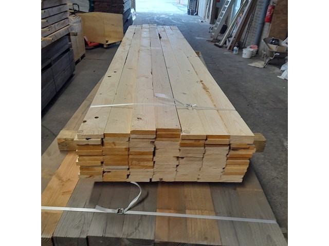 Ca. 93x vuren lat geschaafd, 1,8 x 9,5 x 300 cm - afbeelding 6 van  7