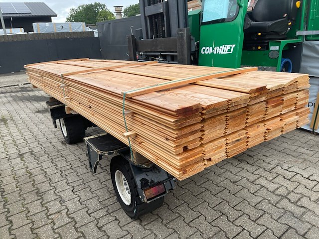 Ca. 94x douglas veer en groef, 18x145mm, lengte 400cm - afbeelding 2 van  3