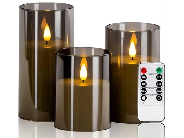 Ca. 94x set van 3 elektronische sfeer kaarsen - afbeelding 1 van  3