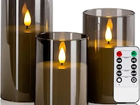 Ca. 94x set van 3 elektronische sfeer kaarsen - afbeelding 1 van  3