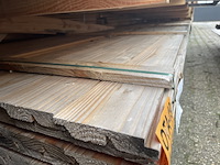 Ca. 95x douglas dubbele rhombus, 25x130mm, lengte 500cm - afbeelding 1 van  3