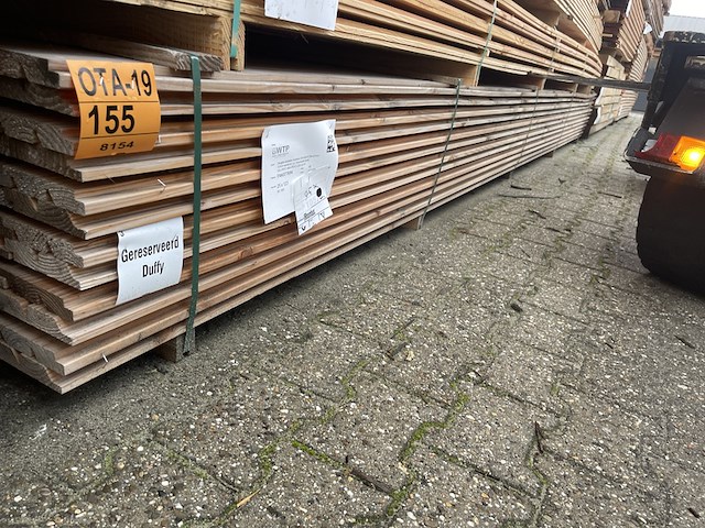 Ca. 95x douglas dubbele rhombus, 25x130mm, lengte 500cm - afbeelding 2 van  3