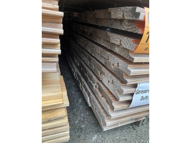 Ca. 95x douglas dubbele rhombus, 25x130mm, lengte 500cm - afbeelding 3 van  3