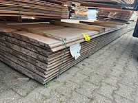 Ca. 95x douglas dubbele rhombus profiel, 25x137mm, lengte 500cm - afbeelding 2 van  3