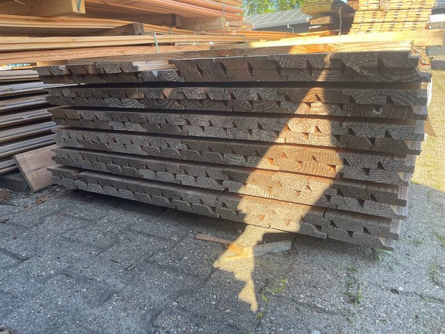 Ca. 95x douglas dubbele rhombus profiel, 25x137mm, lengte - afbeelding 3 van  3