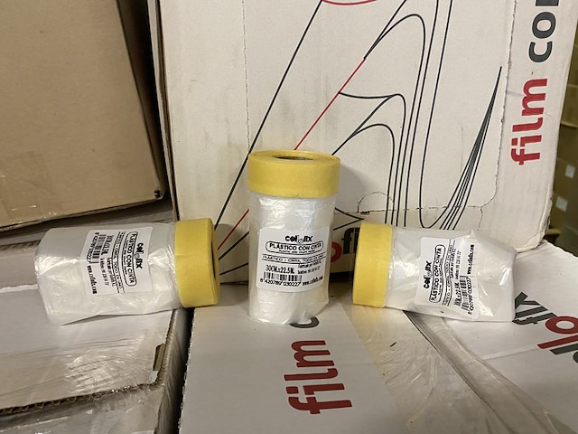 Ca. 960x rollen afdekfolie met masking tape - afbeelding 2 van  6