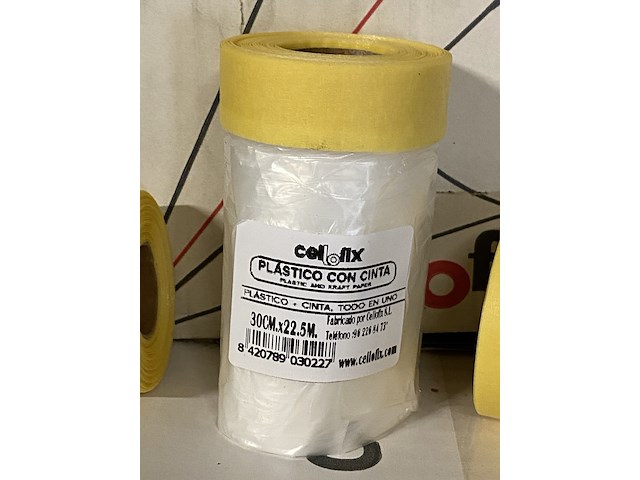 Ca. 960x rollen afdekfolie met masking tape - afbeelding 3 van  6