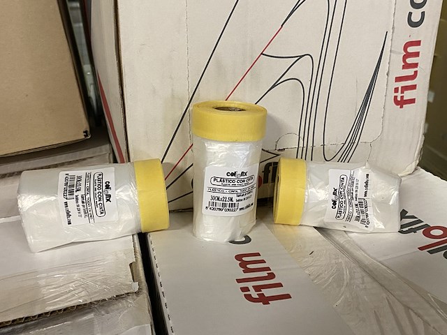 Ca. 960x rollen afdekfolie met masking tape - afbeelding 2 van  4