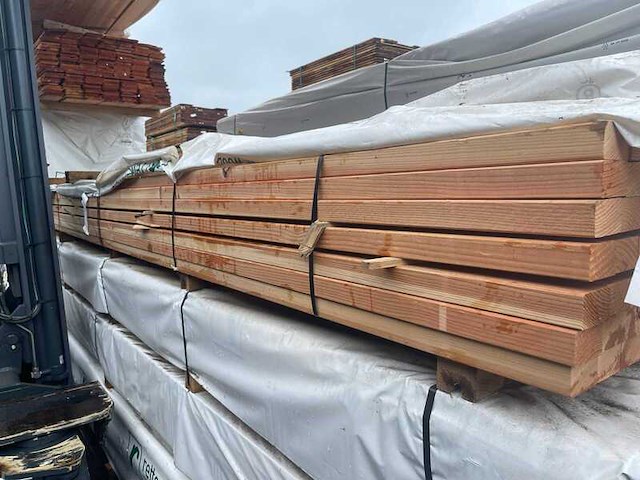 Ca. 96x douglas regels geschaafd, 45x70mm, lengte 500cm - afbeelding 3 van  3