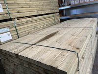 Ca. 96x vuren balken geschaafd/geïmpregneerd, 45x70mm, lengte 300cm - afbeelding 1 van  3