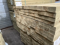 Ca. 96x vuren balken geschaafd/geïmpregneerd, 45x70mm, lengte 300cm - afbeelding 3 van  3