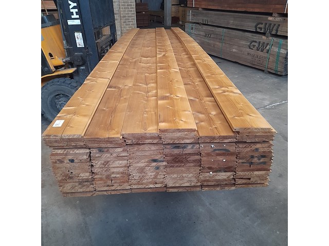 Ca. 97x vuren thermowood mes en groefdeel, 2,0 x 19,3 x 510 cm - afbeelding 2 van  9