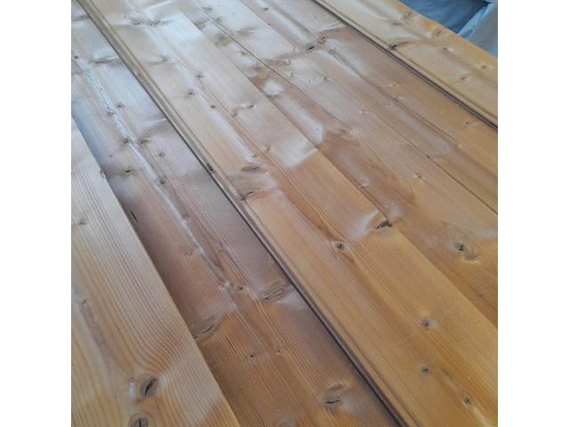 Ca. 97x vuren thermowood mes en groefdeel, 2,0 x 19,3 x 510 cm - afbeelding 4 van  9