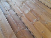 Ca. 97x vuren thermowood mes en groefdeel, 2,0 x 19,3 x 510 cm - afbeelding 4 van  9