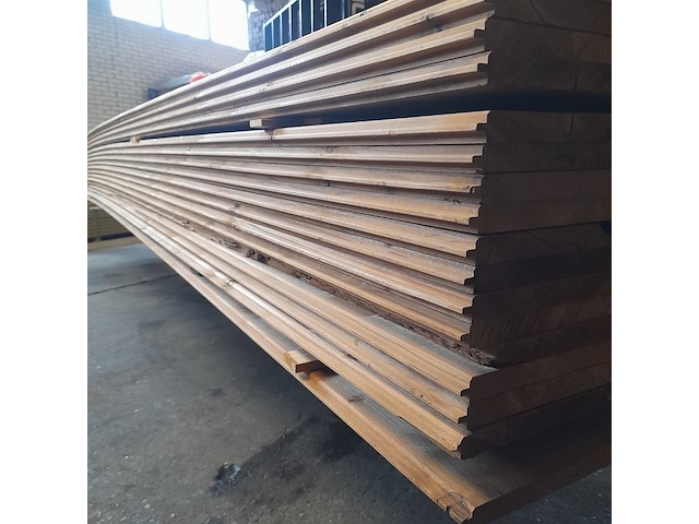 Ca. 97x vuren thermowood mes en groefdeel, 2,0 x 19,3 x 510 cm - afbeelding 8 van  9