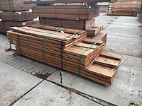 Ca. 98x angelim pedra beschoeiingsplanken, 20x200mm, lengte 31/200cm, 41/250cm, 26/300cm - afbeelding 2 van  3