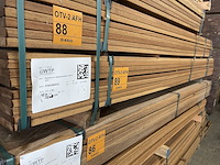 Ca. 98x guyana teak planken geschaafd, 21x90mm, lengte 245cm - afbeelding 4 van  4