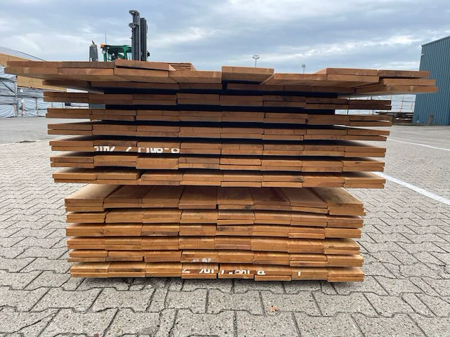 Ca. 98x pakoeli planken geschaafd, 16x140mm, lengte 400cm - afbeelding 3 van  3
