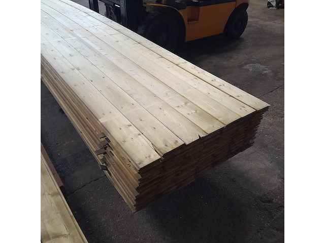 Ca. 98x vuren geïmpregneerde rabatdelen, 1,8 x 14 x 510 cm - afbeelding 4 van  5