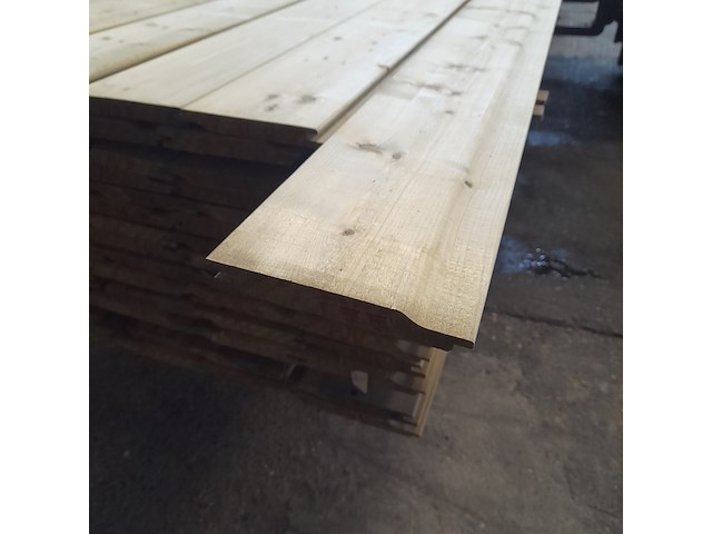 Ca. 98x vuren geïmpregneerde rabatdelen, 1,8 x 14 x 510 cm - afbeelding 5 van  5