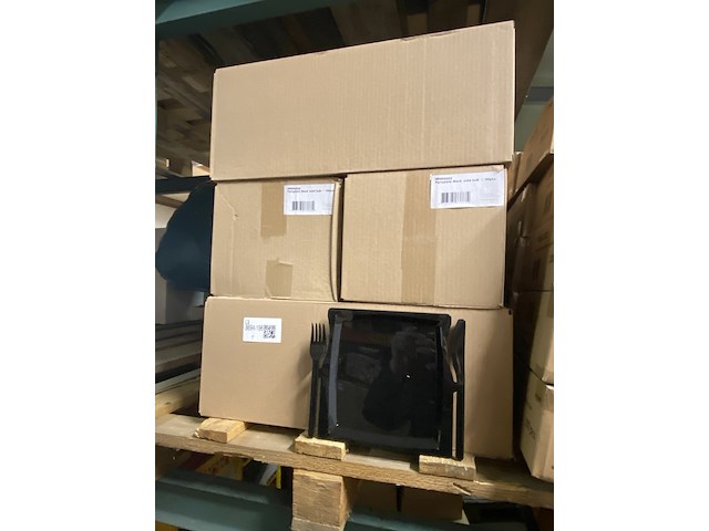 Ca. 990x luxe party evenementborden met bestek, zwart - afbeelding 1 van  4