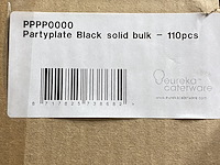 Ca. 990x luxe party evenementborden met bestek, zwart - afbeelding 4 van  4