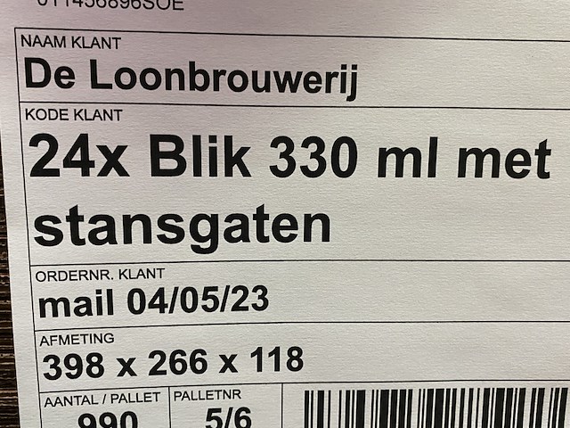 Ca. 990x verzenddozen ideaal voor bv 24 blikjes 330ml, bruin - afbeelding 2 van  3