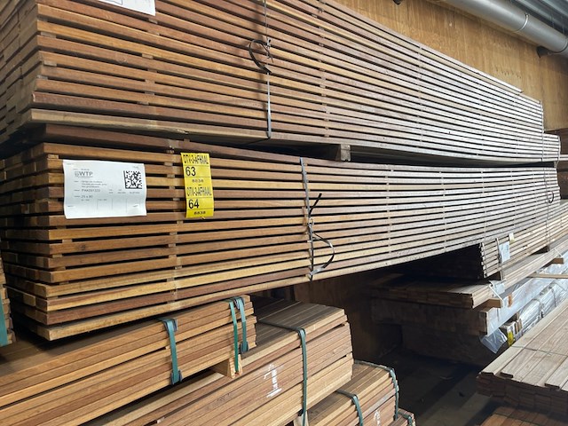 Ca. 99x guyana ipé planken geschaafd, 25x90mm, lengte 490cm - afbeelding 4 van  4