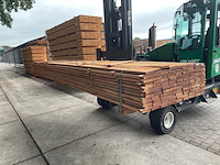 Ca. 99x guyana teak beschoeiingsplanken, 20x100mm, lengte 400cm - afbeelding 4 van  4