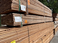 Ca. 99x guyana teak beschoeiingsplanken, 20x100mm, lengte 400cm - afbeelding 4 van  4
