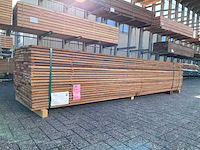 Ca. 99x guyana teak beschoeiingsplanken, 20x100mm, lengte 400cm - afbeelding 2 van  4