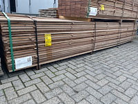 Ca. 99x guyana teak beschoeiingsplanken, 20x100mm, lengte 450cm - afbeelding 4 van  4