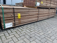 Ca. 99x guyana teak beschoeiingsplanken, 20x100mm, lengte 450cm - afbeelding 4 van  4