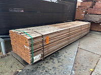 Ca. 99x guyana teak beschoeiingsplanken, 20x100mm, lengte 450cm - afbeelding 4 van  4