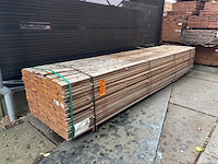 Ca. 99x guyana teak beschoeiingsplanken, 20x100mm, lengte 450cm - afbeelding 4 van  4
