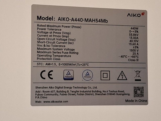 Ca. 9x diverse zonnepanelen o.a. aiko, jinko - afbeelding 6 van  9