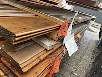 Ca. 9x douglas kraaldelen veer en groef, 18x180mm, lengte 300cm - afbeelding 2 van  3