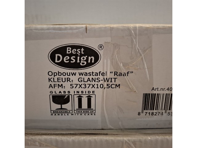 Ca. 9x waskom best design, raaf, glans wit - afbeelding 7 van  7