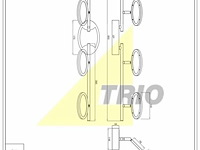 Ca.108x led plafondlamp trio, duellant, grijs / chroom - afbeelding 2 van  3