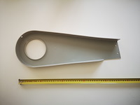 Ca.140x kettingscherm fiets, grijs - afbeelding 2 van  4