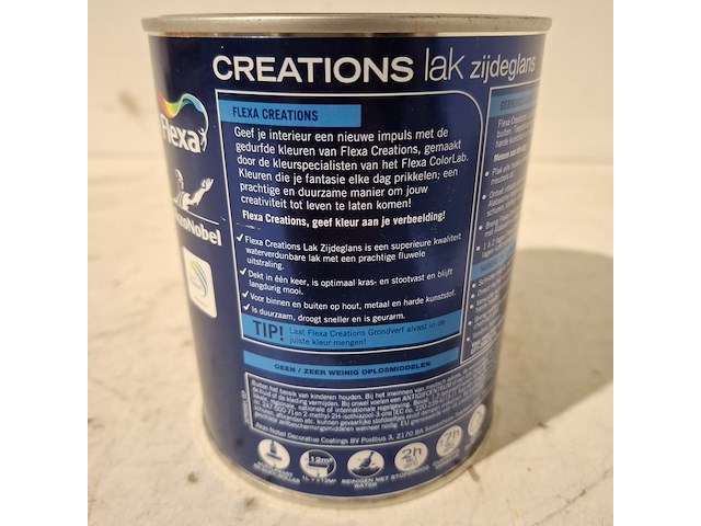 Ca.15x zijdeglanslak | 0.95l per blik flexa, wit - afbeelding 4 van  5