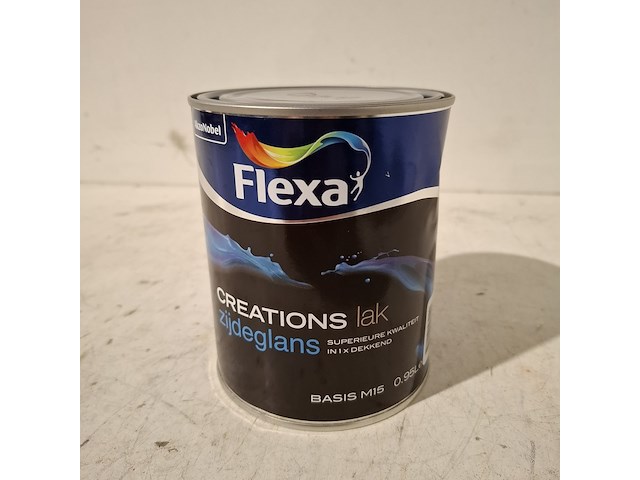 Ca.15x zijdeglanslak ral 9010 | 0.95l per blik flexa - afbeelding 2 van  6