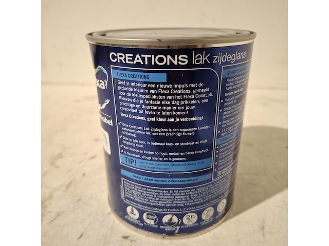 Ca.15x zijdeglanslak ral 9010 | 0.95l per blik flexa - afbeelding 4 van  6