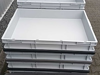 Ca.16x grote bakken met deksel engels, grijs / chroom - afbeelding 3 van  4