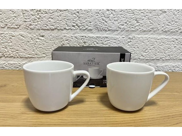 Ca.18x sabatier coffee cups 2 pack - charme white - afbeelding 1 van  6