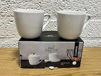 Ca.18x sabatier coffee cups 2 pack - charme white - afbeelding 3 van  6