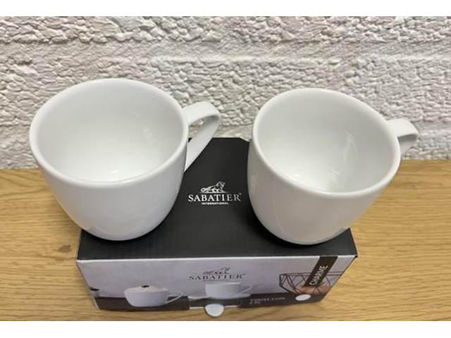 Ca.18x sabatier coffee cups 2 pack - charme white - afbeelding 4 van  6